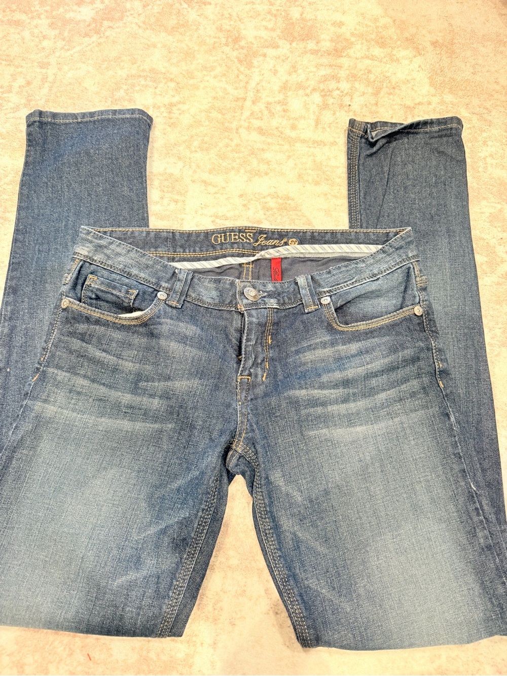 GUESS Denim Skinny Jeans in Faded Blue Wash